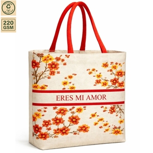 Sac de plage en toile de coton laminée 220 GSM, sac de voyage de plage 56x41x19 cm, logo personnalisé, vente en gros, OEM, marque privée, modèle SS487 - Product Image 2