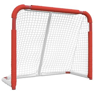 Red and White 53.9"x26"x44.1" Polyester <b>Hockey</b> <b>Goal</b> Training Equipment Model D0100HPDU7A - Product Image 2