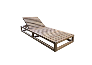 Modern Livia Lounger High Quality Sustainable Teak Foldable Sleek Geometric <b>Pool</b> Dining <b>Lounge</b> Chair Designed Contemporary Hotel - Product Image 6