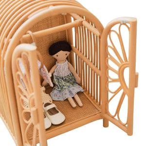 Armoire à poupées en rotin naturel, prix d'usine, vente en gros, armoire miniature faite à la main, rangement pour jouets d'enfants, décoration durable - Product Image 2