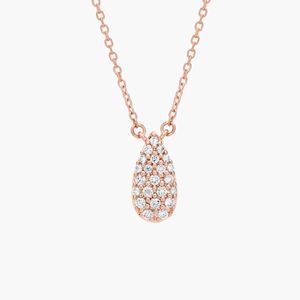 Pav Natural Diamond Round Brilliant Cut Pear Chain Luxury <b>Bracelet</b> in Yellow Gold - Product Image 6