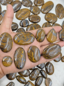 Wholesale Natural Tiger Iron Cabochons | Mixed Shape High Quality Polished Gemstones - Product Image 5