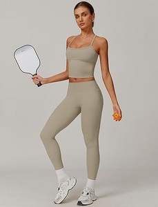 Conjunto de ropa de yoga con spandex flexible para mujer - Product Image 3