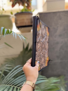 แฟ้มเอกสารหนังแท้ลายดอกไม้ - Product Image 2