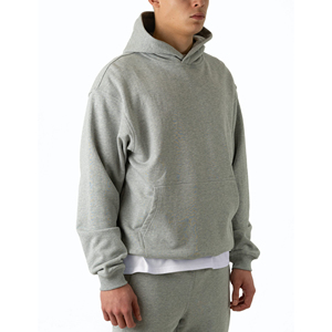 Sweat-shirts à capuche personnalisés tendance pour hommes, vente en gros, en polyester et coton, unisexe, vierges, avec logo sur mesure - Product Image 2