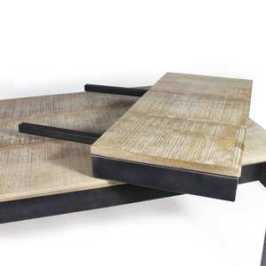 Table à manger Vandana Solace Optima avec extensions en bois de manguier et métal - Product Image 6