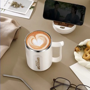 Vaso de Acero Inoxidable de 16 oz, Regalo Empresarial, Termo Ecológico a Prueba de Fugas, Portátil, Moderno, con Tapa Personalizada <span class=keywords><strong>para</strong></span> Oficina - Product Image 3