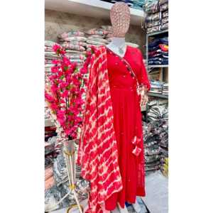 Hermoso vestido y pantalón Anarkali con Dupatta para fiestas Elegantes vestidos de noche - Product Image 6