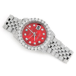 Montre Moissanite Iced Out avec bracelet de 20 mm, cadran en verre, style Hip Hop, en acier inoxydable de qualité supérieure, mouvement à quartz - Product Image 3