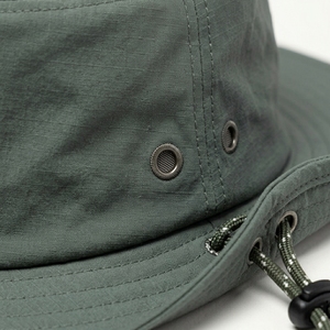 Unisex <b>Green</b> Bucket Hat Adjustable Brim Outdoor Casual Spring Summer Adult Hat Solid Color Polyester Canvas Style - Product Image 5
