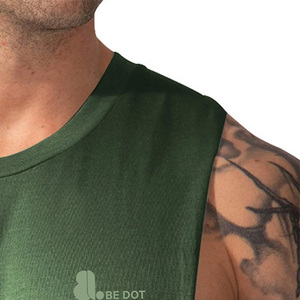 Men's High Street Style Cut-Out Tank Top with Cartoon Pattern Tie-Dye Embroidery Anti-Shrink Knitted Cotton & Bamboo Fiber - Product Image 6