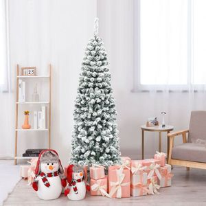 Albero di Natale Artificiale a Forma di Matita, Innevato, Non Illuminato, 1,8 Metri, con 500 Punte di Rami - Product Image 5