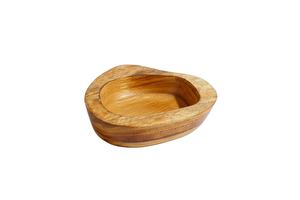 Juego de 4 recipientes de madera de estilo rústico, forma orgánica, sencillos y elegantes, para velas aromáticas de madera maciza. - Product Image 5