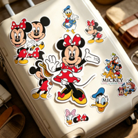 50 autocollants imprimés (1 set), autocollants mignons de dessins animés pour cahier, bouteille d'eau, bagages, décoration de carnet de notes et de scrapbooking