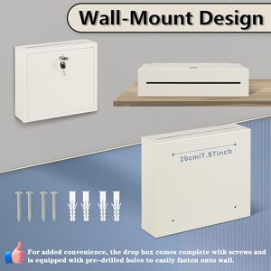Buzón Metálico Comercial con Cerradura, Caja de Seguridad para Montar en la Pared, para Oficina, Hotel, Uso para Votaciones y Sugestiones - Product Image 4