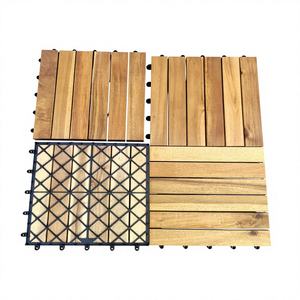 Dalles de terrasse carrées en acacia modernes, étanches, à emboîtement double, 300x300mm, pour intérieur/extérieur, décoration de jardin, terrasse - Product Image 1