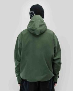 Blouson de motard à capuche pour homme, coupe-vent, fermeture éclair, couleur unie, polyester, tenue décontractée d'automne, coupe régulière, veste en jean bleu - Product Image 2