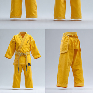 Tenue d'entraînement de karaté en tissu, combinaison de judo pour hommes et femmes, vente en gros, vêtements d'arts martiaux pas chers, uniformes de karaté unisexes - Product Image 2