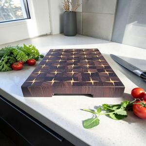 Planche à découper rectangulaire en bois d'acacia de qualité supérieure, résistante, faite à la main, lavable au lave-vaisselle, pour la viande, les légumes, les fruits - Product Image 2