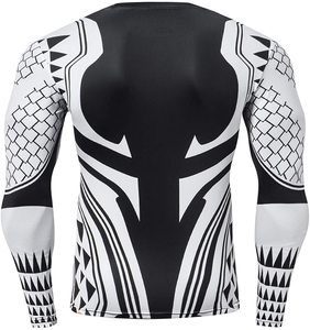 Rashguard à manches longues pour le surf |   Haut de bain en polyester/nylon à séchage rapide et protection UV pour les lutteurs - Product Image 3
