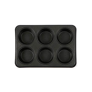 Non-stick PTFE Coated 6 Cup Muffin Pan Carbon Steel Durable <b>Baking</b> <b>Tray</b> Mould Oven Safe Food Safe Accessories Professional - Product Image 1