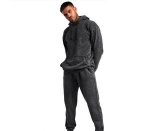 Chándal con Capucha Unisex 100% Algodón, Color Sólido, Lavado Ácido, Logotipo Personalizado, Invierno, Impermeable, Ropa Casual de Calle, Cómodo - Product Image 4