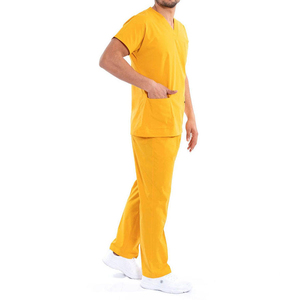 Ensembles d'uniformes médicaux en gros pour hommes et femmes : Blouse à manches courtes et pantalon de travail, tenues d'hôpital faciles à porter - Product Image 5