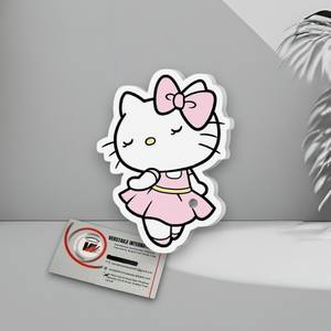 Plaque d'extension de cils tendance Hello Kitty en forme de cœur, carrée, papillon, fleur, en acrylique magnétique, écologique et imperméable - Product Image 3