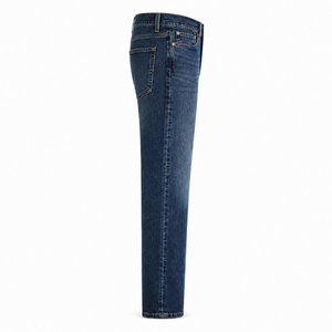 Wholesale Custom <b>Mens</b> Straight Fit Denim Jeans Classic Five Pocket Washed Blue Pants Durable Casual <b>Trousers</b> Manufacturer OEM - Product Image 2