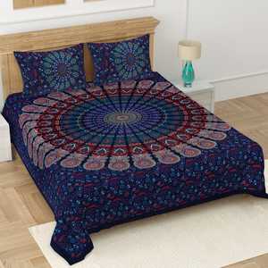 Good Quality Wholesale Bed <b>Sheets</b> <b>Queen</b> King Bed <b>Sheet</b> Set Flat <b>Fitted</b> Bed <b>Sheets</b> Handmade Cotton Hand Block Printed <b>Sheets</b> - Product Image 1