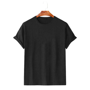 Camiseta de Manga Corta para Hombre, Cuello Redondo, Corte Regular, Estilo Casual, Tejido de Punto, 100% Algodón, Color Sólido, Diseño Liso - Product Image 1