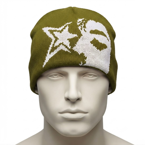 Professional Made 100% Cotton <b>Fleece</b> Fabric <b>Beanie</b> Cap 3D Embroidery Custom Logo Breathable Waterproof Light Weight Unisex - Product Image 4