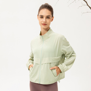 Women's Lightweight Cropped Windbreaker Jacket Full Zip Athletic Running <b>Shell</b> Breathable Outdoor Training Outerwear 2026 - Product Image 2