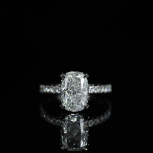 Square <b>Ice</b> Flower High Carbon Diamond <b>Ring</b> S925 Sterling Silver Fashionable Simple Design Geometric European Style - Product Image 1