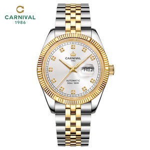 Nouvelle montre automatique pour homme, design de carnaval, bracelet en or de luxe, lumineuse, mouvement Seiko, étanche 5 bars - Product Image 1