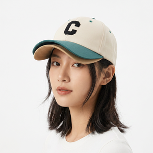 หมวกเบสบอล 6 แผง แบบยูนิเซ็กซ์ สีครีมเขียว ปักตัวอักษร C ปรับขนาดได้ สไตล์ลำลอง สำหรับผู้ใหญ่ - Product Image 5