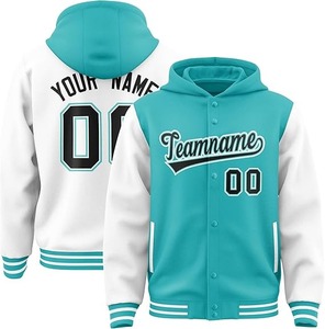 แจ็คเก็ตเบสบอลแบบ Letterman สำหรับผู้ชาย คุณภาพสูง ผลิตตามสั่ง OEM ปักลายตามต้องการ แขนยาว ป้องกันลม - Product Image 1