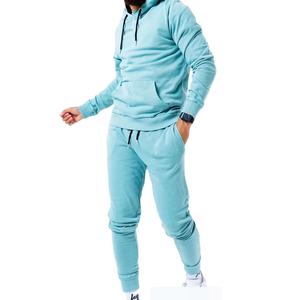 Ensemble survêtement personnalisé de haute qualité en polyester/coton, lavage à l'acide, taille plus, lavage à la pierre, vintage, sweat-shirt à capuche, pantalon de jogging pour l'hiver - Product Image 1
