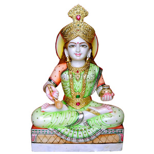 Marble Annapurna Statue | Handcrafted White Marble Annapurna Devi Murti | Premium Goddess Idol | MALIYAS India - Product Image 2