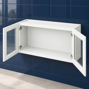 OEM 36 x 18 Inch Glass Door <b>Wall</b> <b>Cabinet</b> <b>White</b> Shaker RTA Wholesale Vietnam Factory - Product Image 5