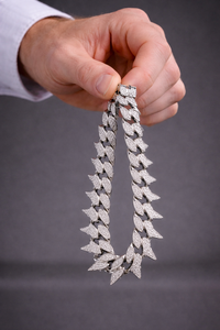 Pulsera Premium Iced Out Hip Hop con Diamantes y Púas, Oro 10K, Oro 14K, Plata 925, con Diamantes VS1 VS2 Color H-I, Joyería de Lujo con Cadena - Product Image 3