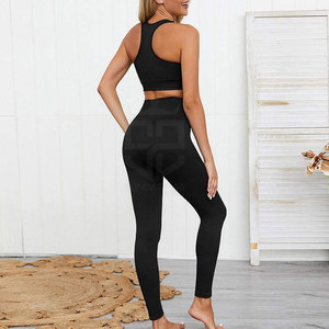 Conjunto de yoga sin costuras para mujer, de alta calidad, ropa deportiva transpirable, diseño personalizado, hecho en Pakistán - Product Image 4