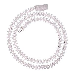 Wholesale Classic Cross Hug 1ct Moissanite Diamond <b>Necklace</b> Fine Jewelry & Custom Sterling <b>Silver</b> 925 Iced Out <b>Initial</b> <b>Necklace</b> - Product Image 1