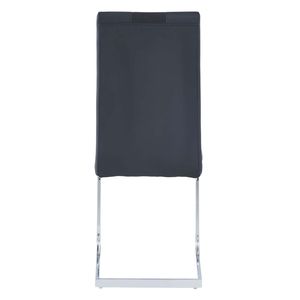 Ensemble de 4 chaises de salle à manger en tissu noir ALTIS - Product Image 3