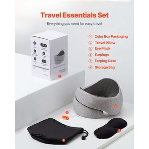 Cuscino da Viaggio a Doppio Strato con Supporto 3D, Rotazione Flessibile a 360 Gradi, Schiuma Memory Migliorata, Comfort Superiore per i Viaggi - Product Image 4