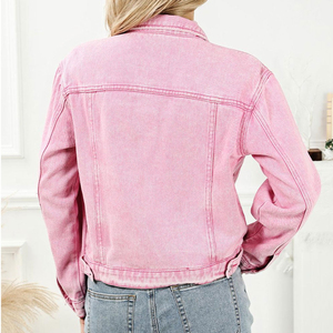 New Fashion Raw Women <b>Denim</b> <b>Jacket</b> Factory Direct Sale Best Price <b>Customized</b> Color & Logo Made in Pakistan - Product Image 5