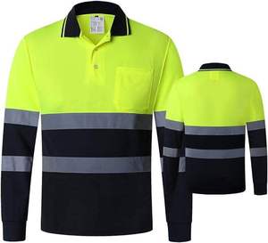 Hi Vis Security Reflective <b>Uniform</b> Polo Shirts High Quality Safety Work Shirt <b>Construction</b> Men Women Halex International - Product Image 1