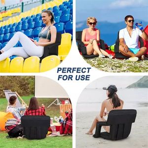 Wide <b>Reclining</b> Stadium Chair with Back Cushion for Beaches and Bleachers - Product Image 5