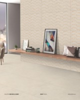 Carrelage mural biseauté en porcelaine mate antidérapante décorative géométrique de 6 mm, adhésif, revêtement mural moderne pour intérieur, 600*1200 mm