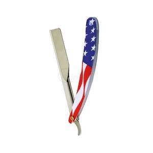 Navaja de Afeitar Recta con Diseño de Bandera de EE. UU., Herramienta Profesional de Barbería, Acero Inoxidable, Diseño de Logotipo Personalizado, OEM ODM - Product Image 5